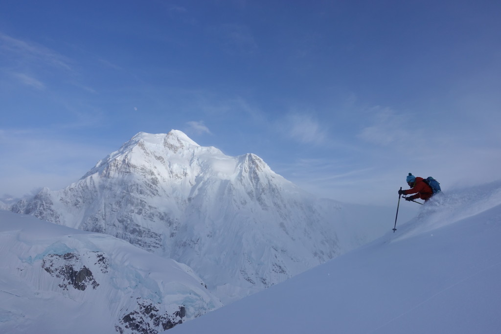 Skiing francis w Hunter backdrop
